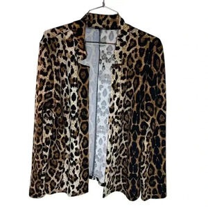 NEW Women’s Leopard Print Cardigan, Sz XL